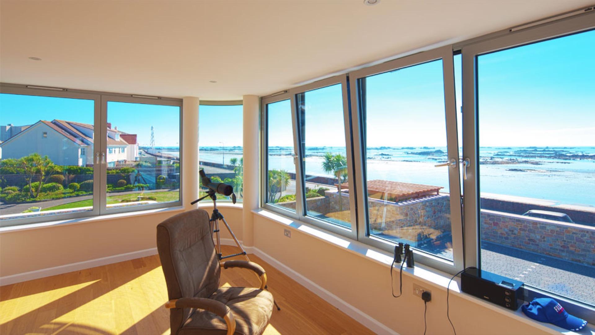 Tilting windows installed in an office building